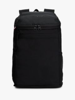 Textile Logo Packable Backpack — Black 1