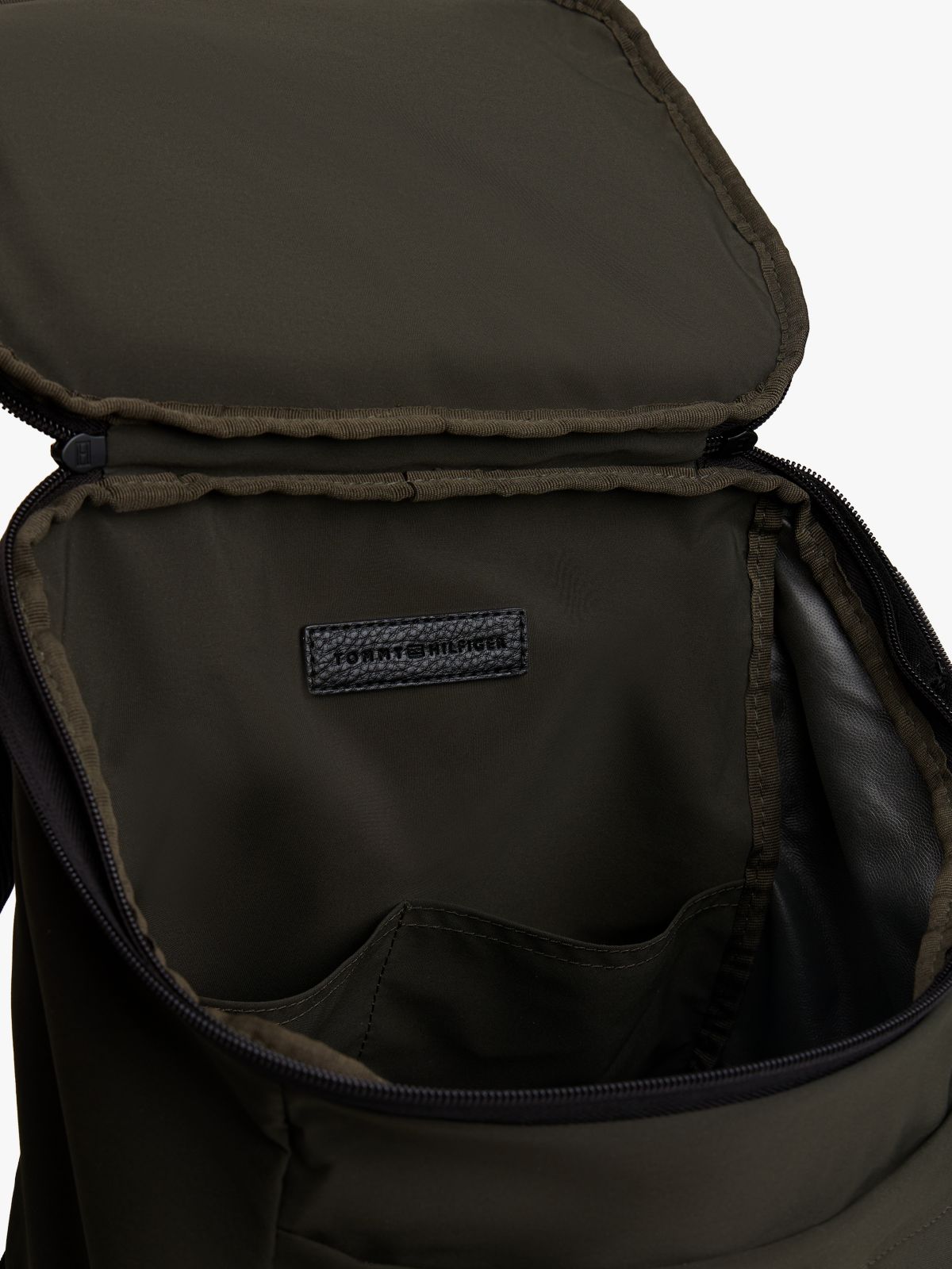 Textile Logo Packable Backpack — Green