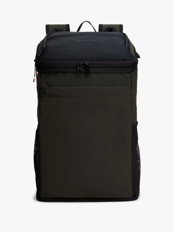 Textile Logo Packable Backpack — Green