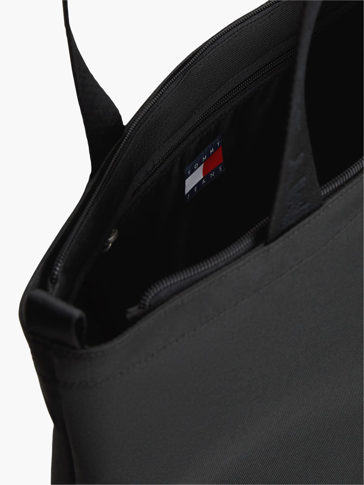 Essential Repeat Logo Tote Bag — Black