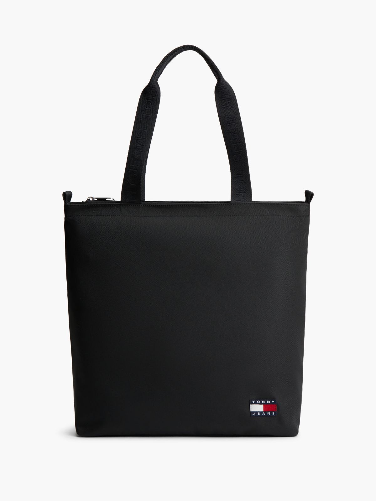 Essential Repeat Logo Tote Bag — Black