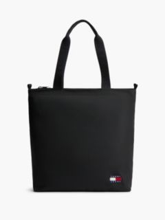 Essential Repeat Logo Tote Bag — Black 1