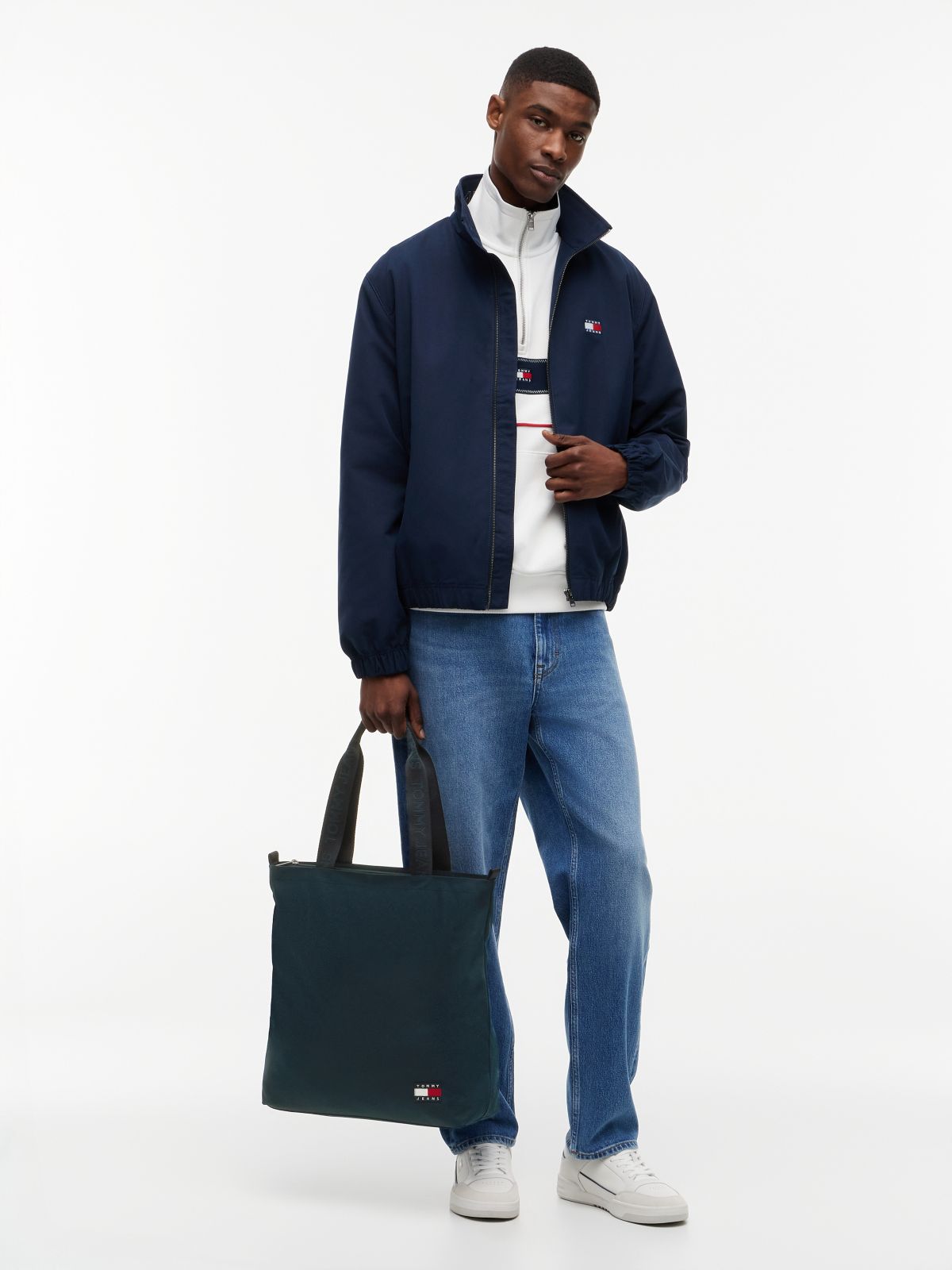 Essential Repeat Logo Tote Bag — Blue