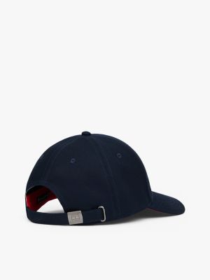 niebieski czapka z daszkiem z kolekcji the sail amsterdam dla mężczyźni - tommy hilfiger