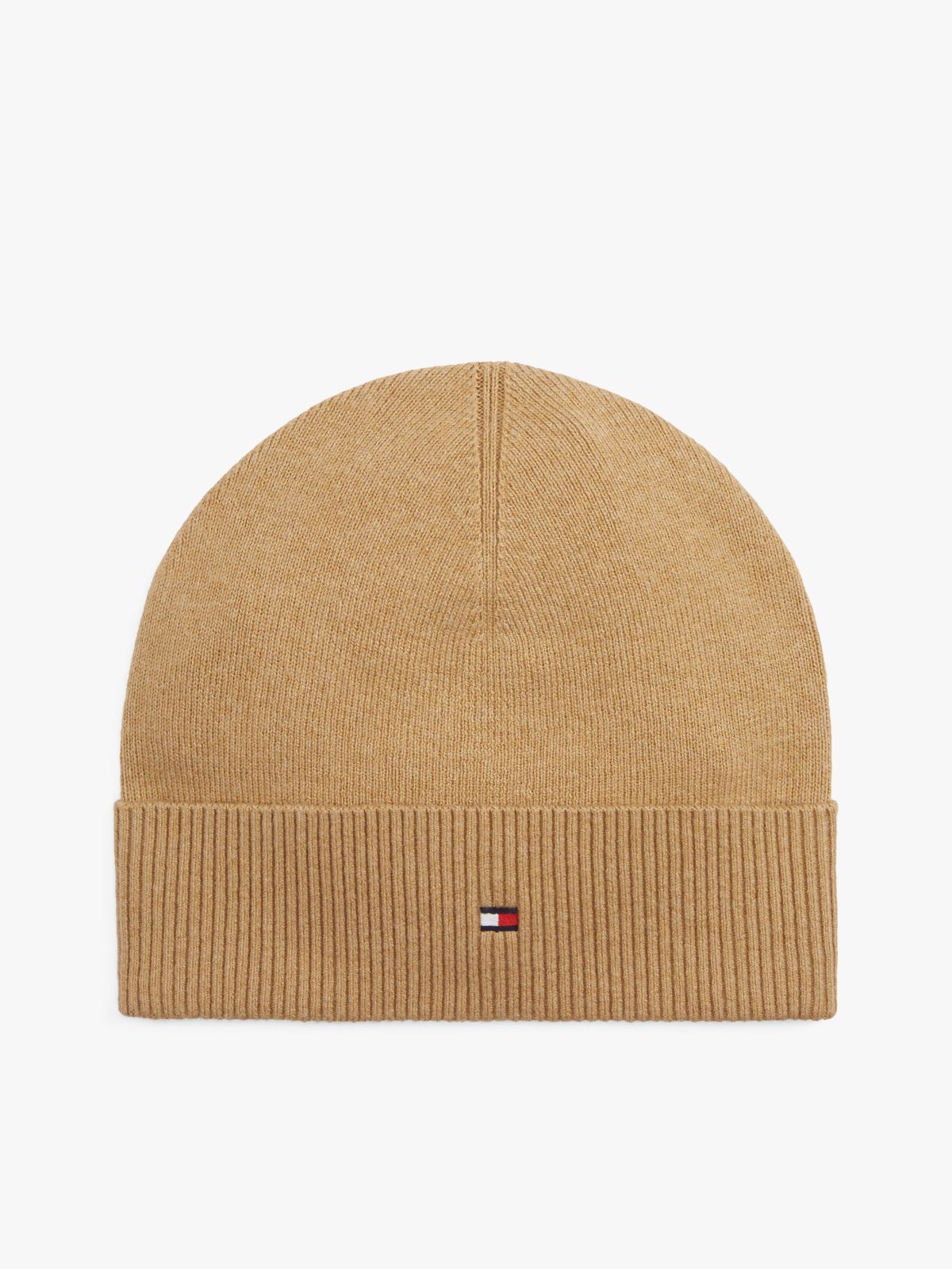 Hilfiger Flag Lightweight Beanie With Cashmere — Beige