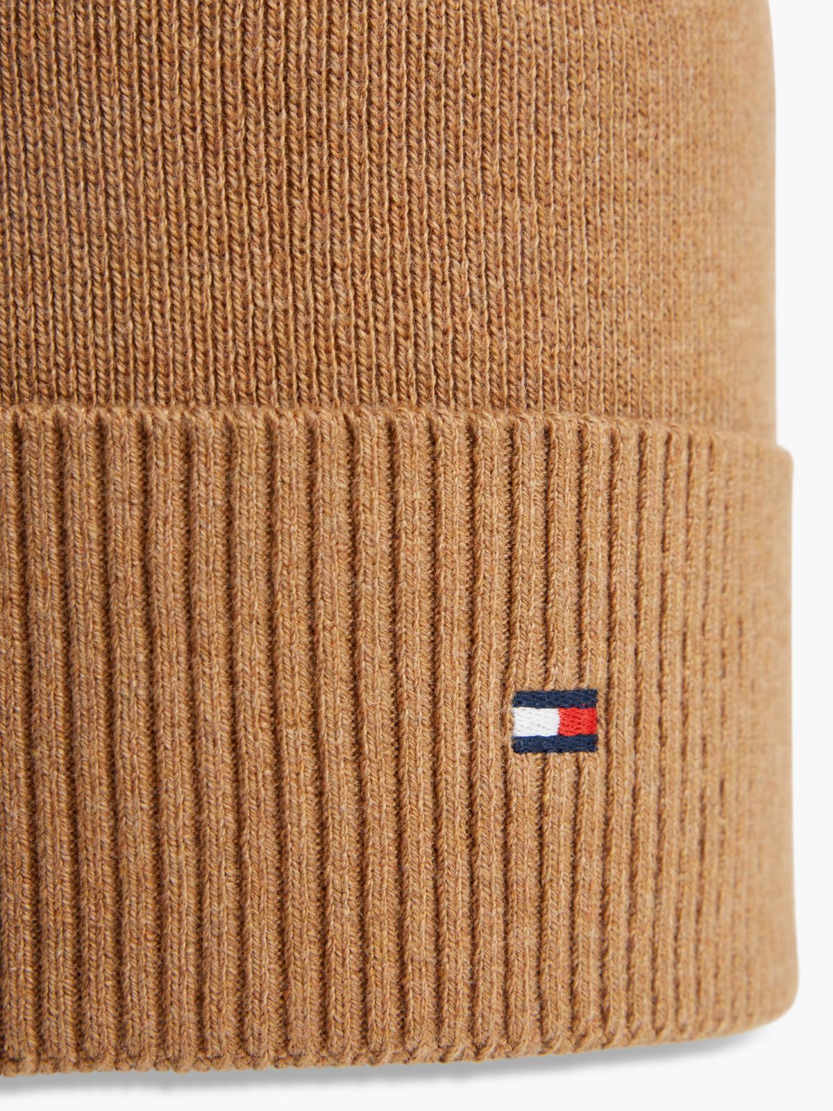 Hilfiger Flag Lightweight Beanie With Cashmere — Brown