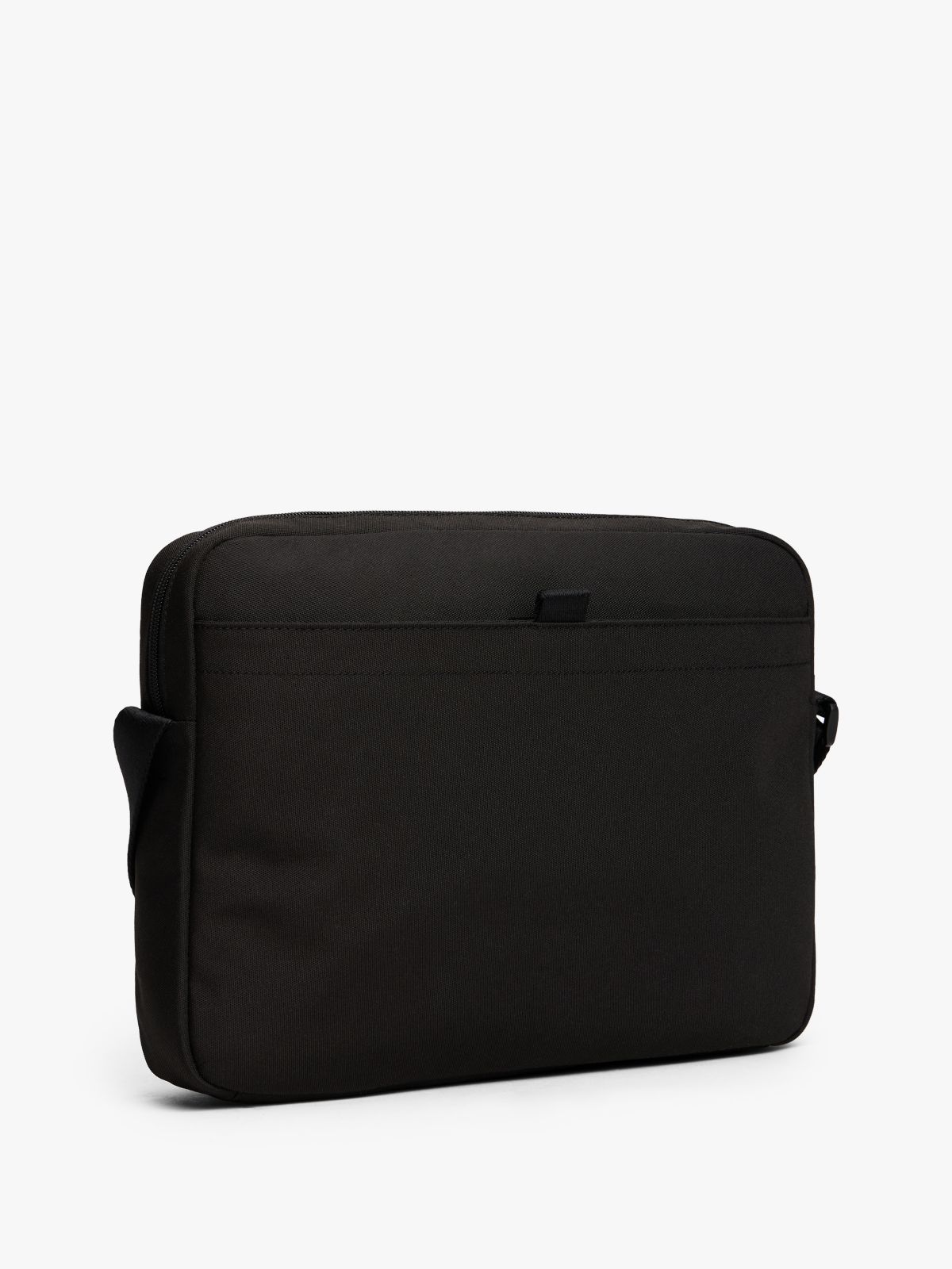 Essential Repeat Logo Strap Laptop Bag — Black