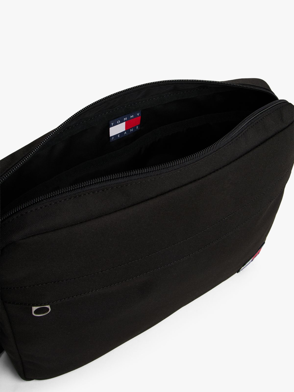 Essential Repeat Logo Strap Laptop Bag — Black