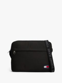 Essential Repeat Logo Strap Laptop Bag — Black 1