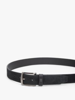 Denton Flag Plaque Suede Belt — Black 3