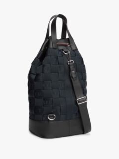 Woven Jacquard Beach Sling Bag — Blue 2