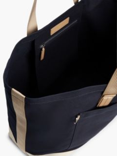Two-Tone Canvas Beach Tote Bag — Blue 4