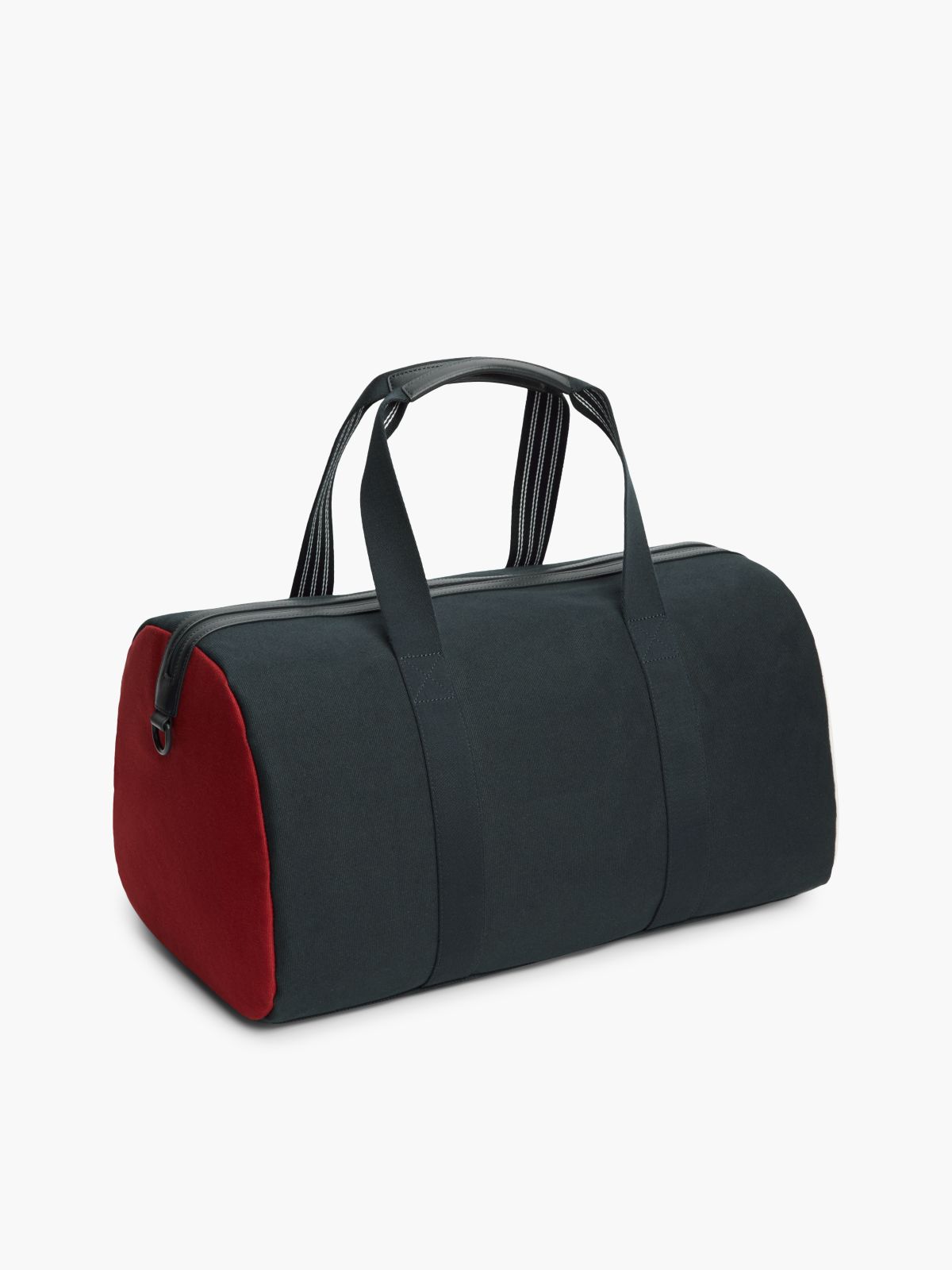 Heritage Colour-Blocked Canvas Duffel Bag — Blue