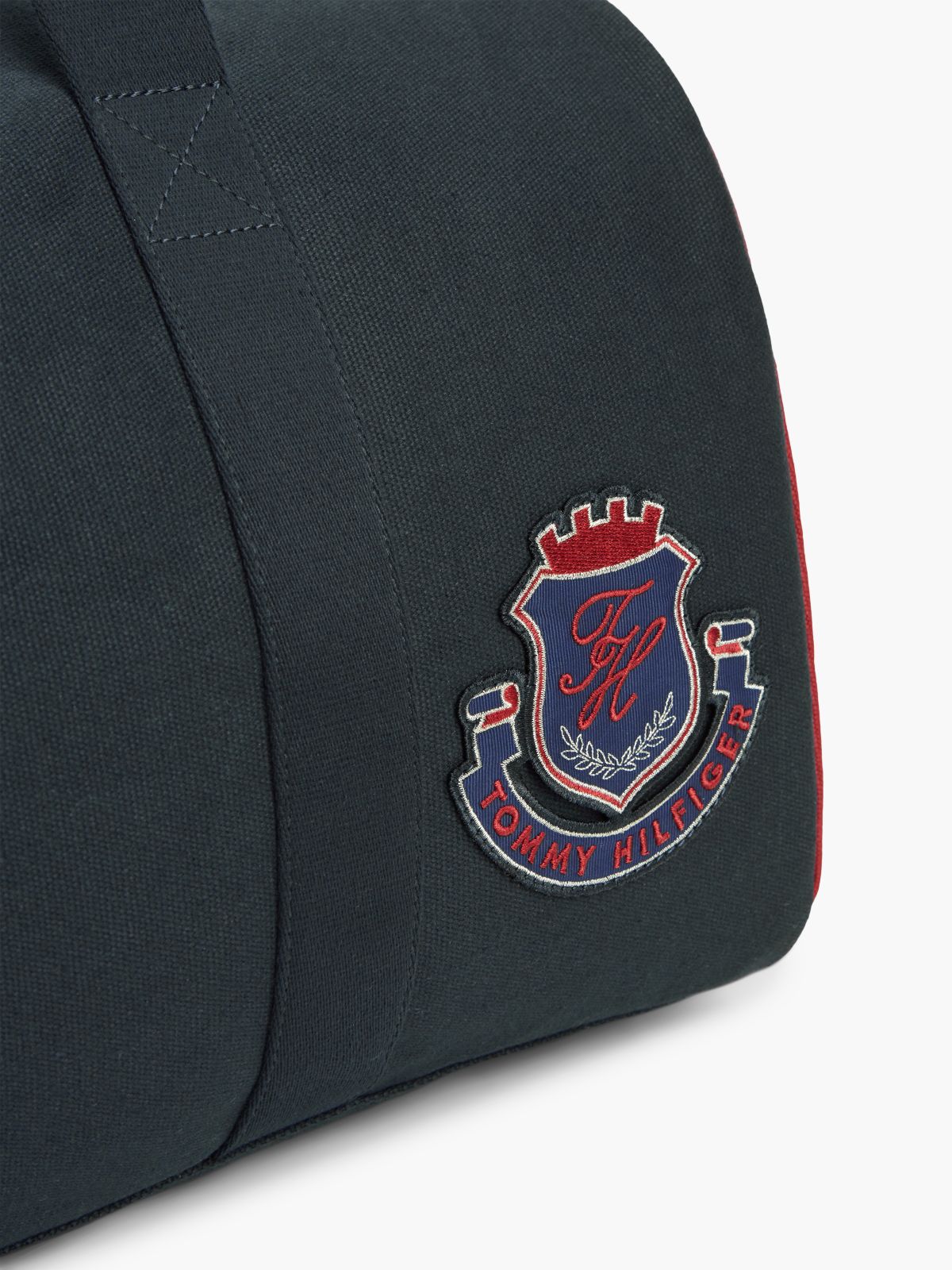 Heritage Colour-Blocked Canvas Duffel Bag — Blue