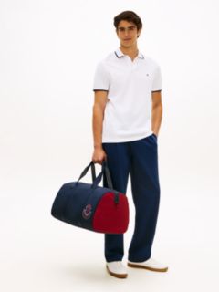 Heritage Colour-Blocked Canvas Duffel Bag — Blue 5