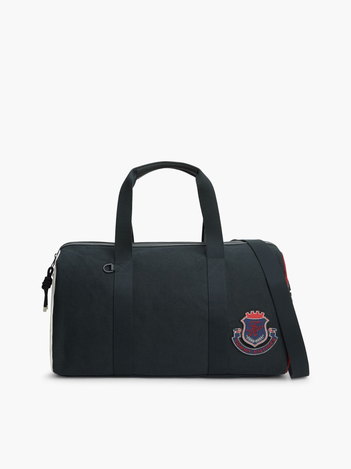 Heritage Colour-Blocked Canvas Duffel Bag — Blue