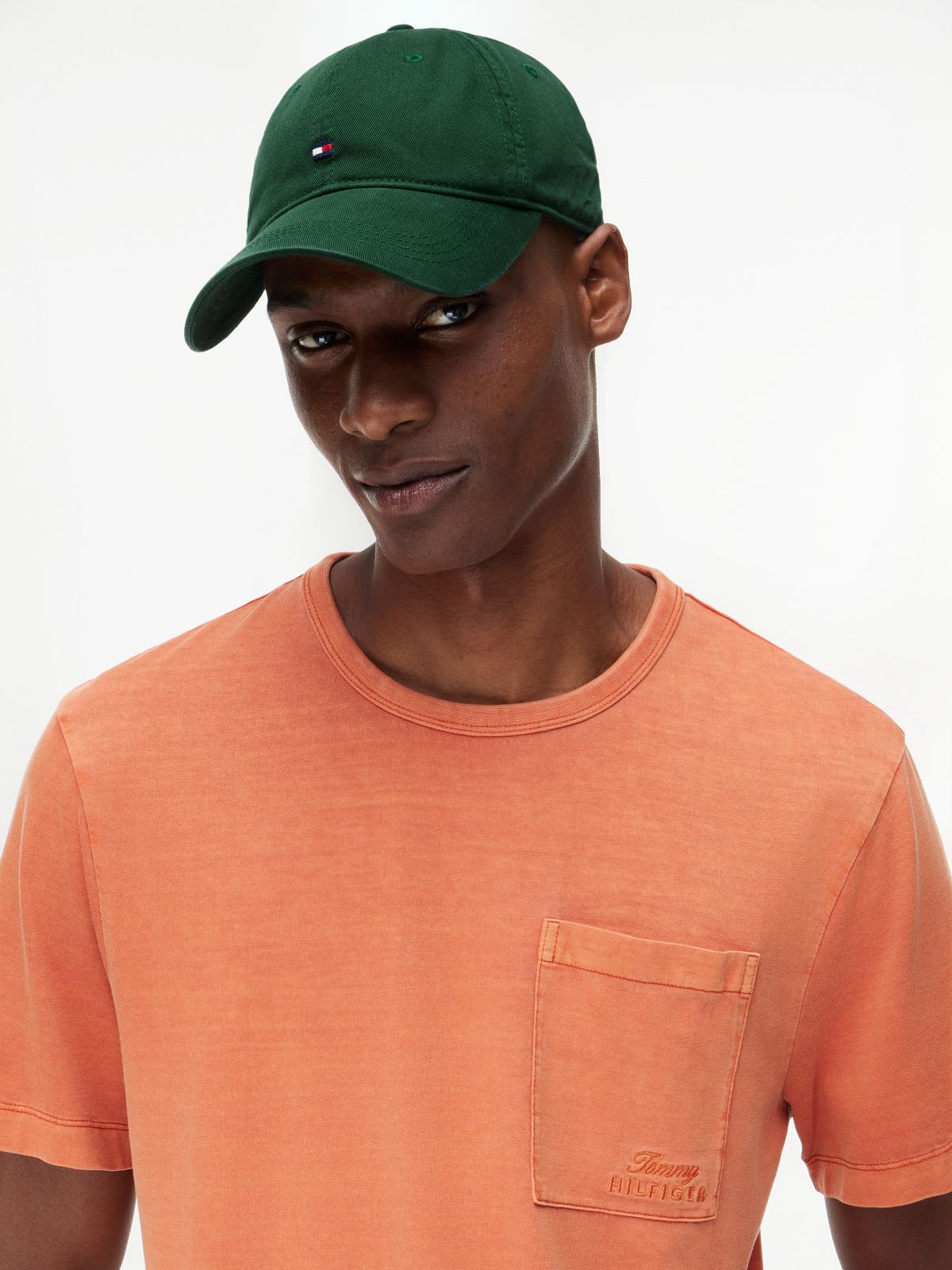 Hilfiger Flag Embroidery Baseball Cap — Green