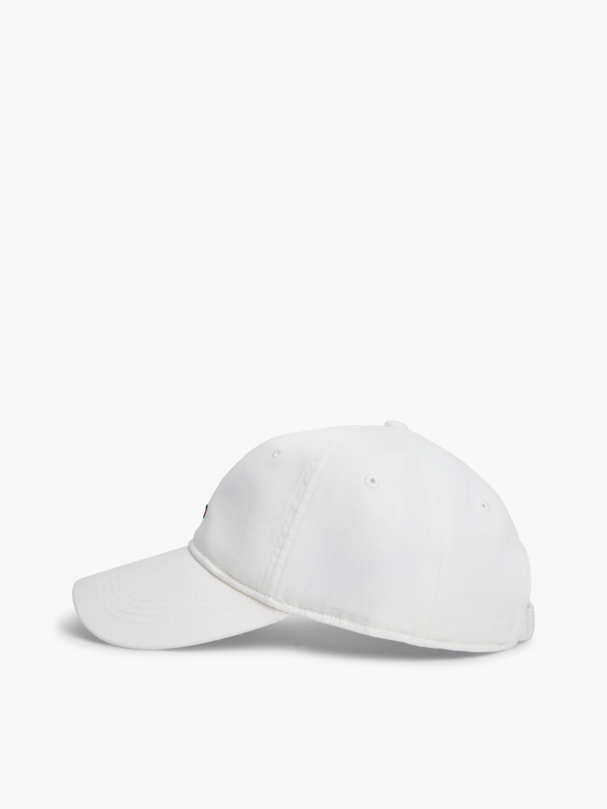 Hilfiger Flag Embroidery Baseball Cap — White
