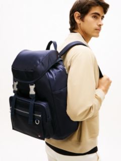 Toggle Drawstring Travel Backpack — Blue 5