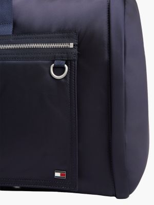 blau reise-kleidersack mit flag aus emaille für herren - tommy hilfiger