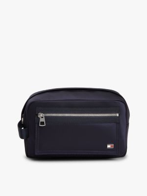 blue enamel flag travel washbag for men tommy hilfiger