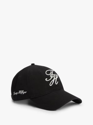 black logo embroidery baseball cap for men tommy hilfiger