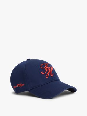 blue logo embroidery baseball cap for men tommy hilfiger
