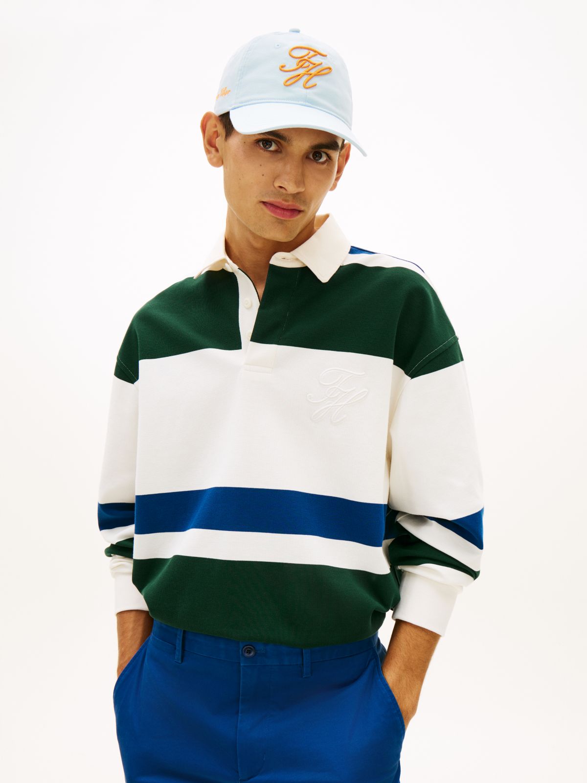 Logo Embroidery Baseball Cap — Blue