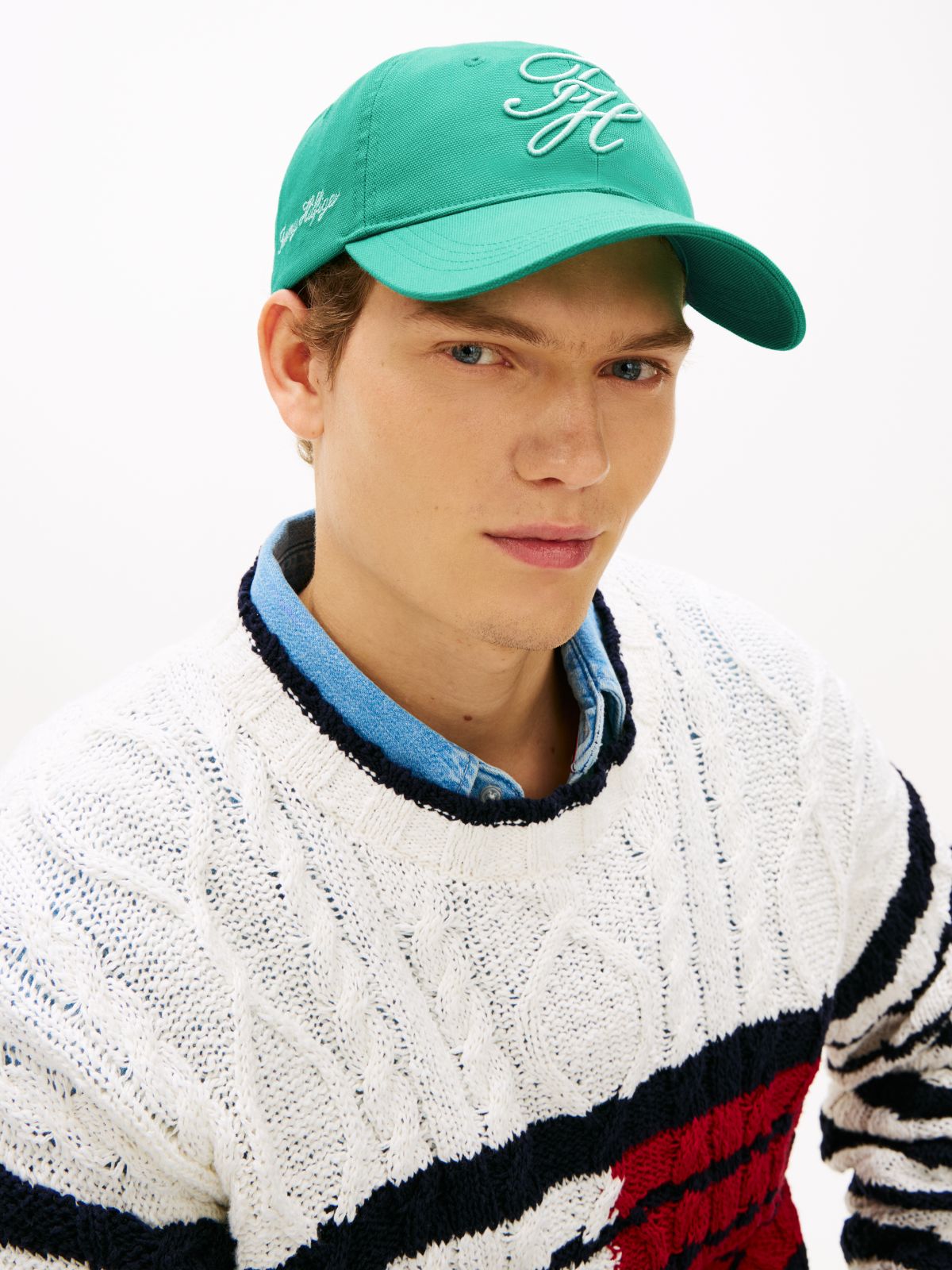 Logo Embroidery Baseball Cap — Green