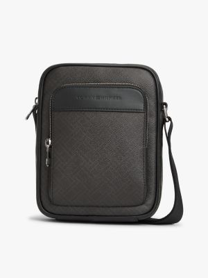 black hilfiger flag crossbody reporter bag for men tommy hilfiger