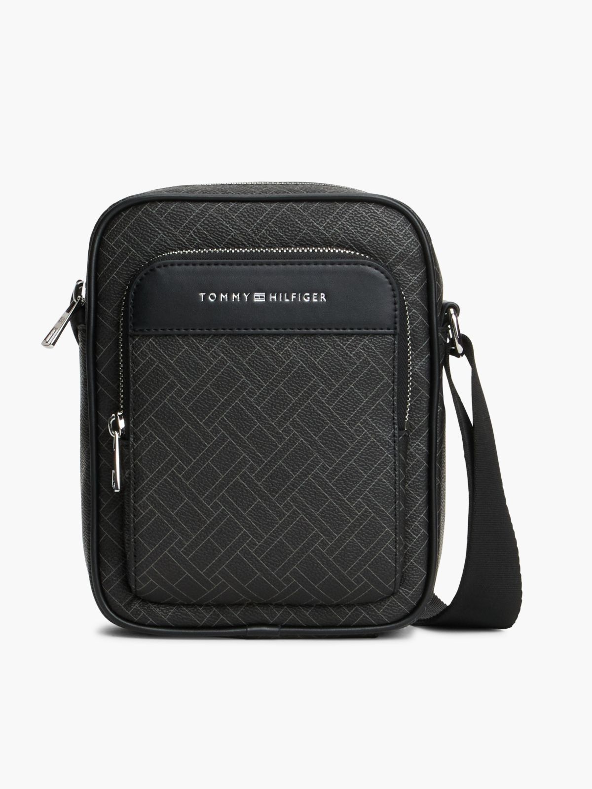 Hilfiger Flag Crossbody Reporter Bag — Black