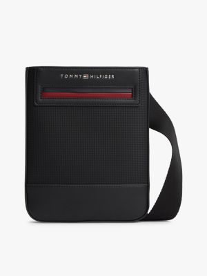 black metal logo crossbody bag for men tommy hilfiger