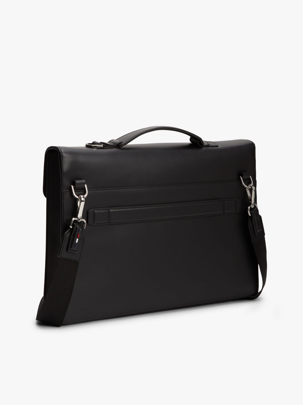 TH Business Leather Laptop Bag — Black