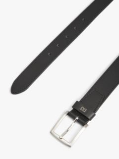 Denton Square Buckle Leather Belt — Black 2