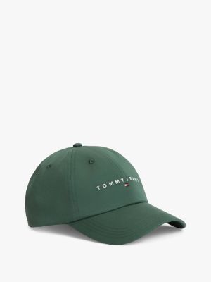 green baseball-cap mit länglicher logo-stickerei für herren - tommy jeans
