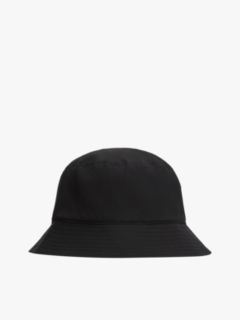 Linear Logo Embroidery Twill Bucket Hat — Black 2