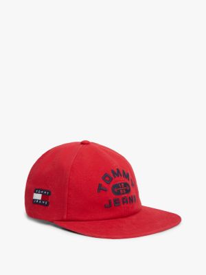 gorra trucker con logo deportivo bordado red de hombres tommy jeans