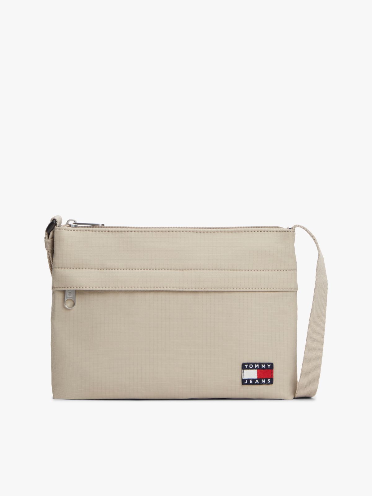 Essential Ripstop Crossbody Sacoche Bag — Beige