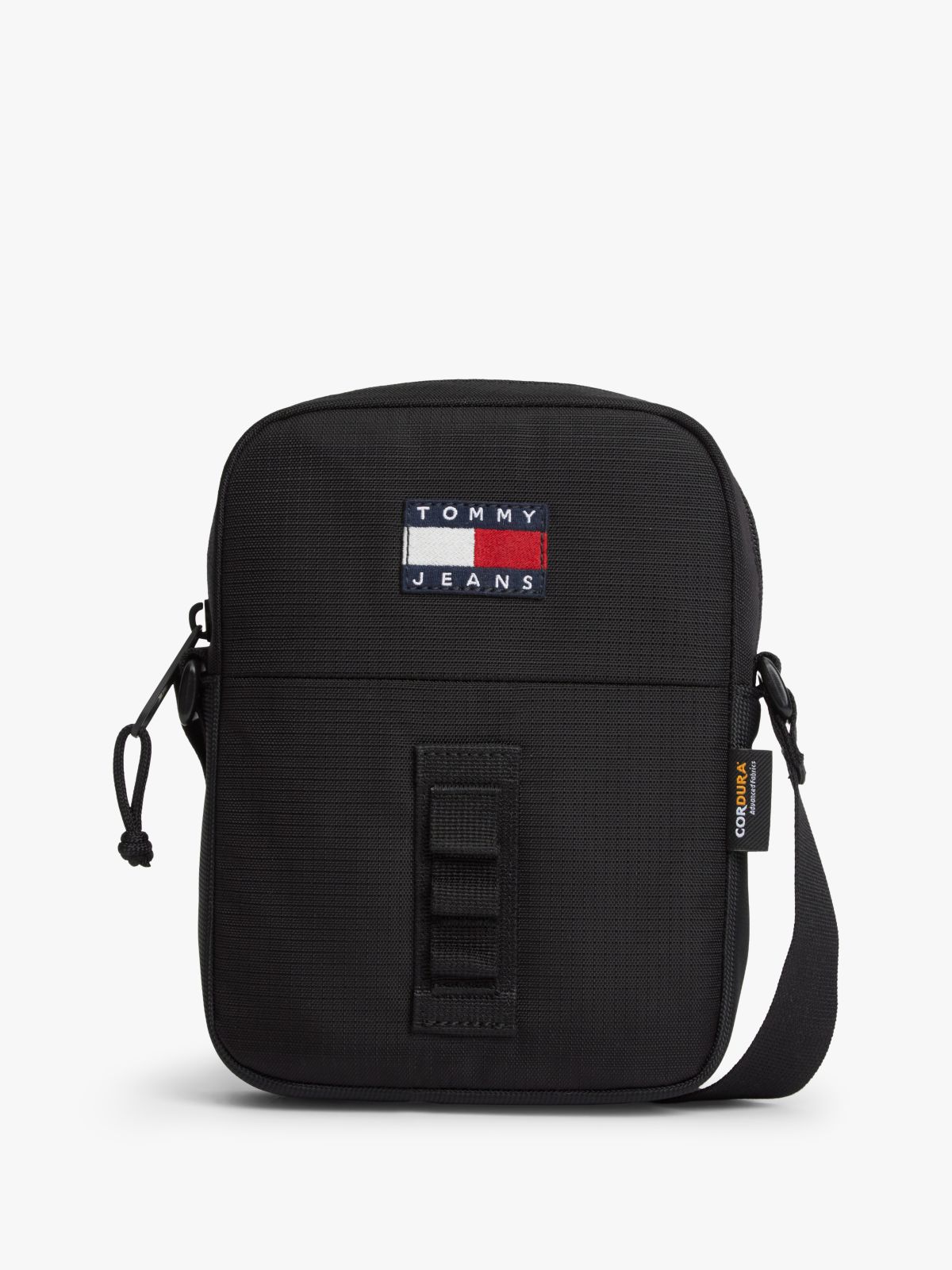 Logo Ripstop Crossbody Reporter Bag — Black