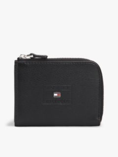 Casual Leather Zip-Around Wallet — Black 1
