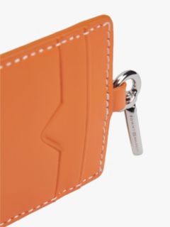 Leather Clip-On Card Holder — Orange 3