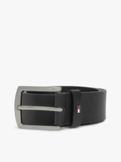 Denton Pebble Grain Leather Belt — Black 3
