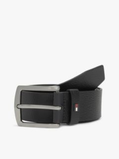 Denton Pebble Grain Leather Belt — Black 1