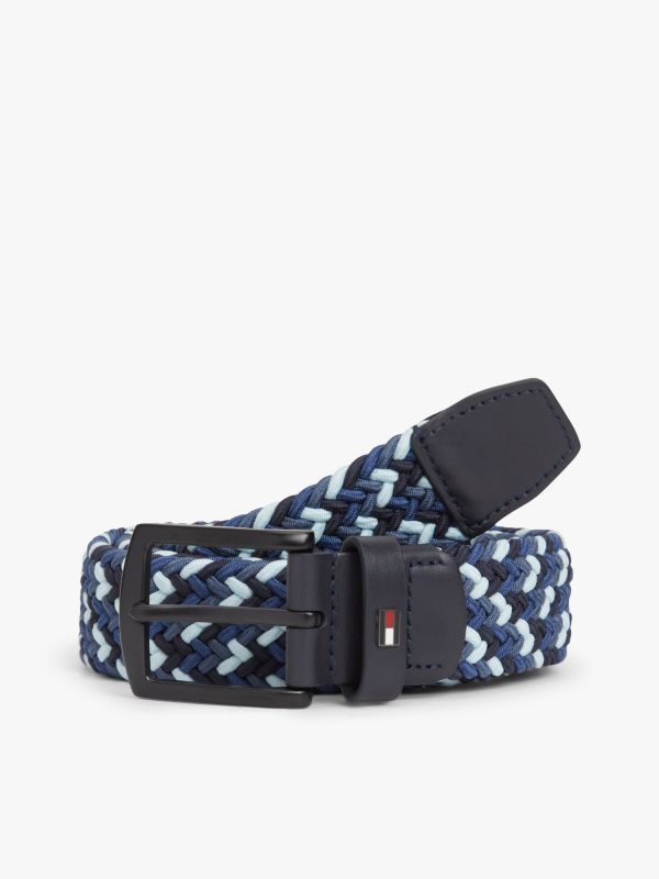 Denton Enamel Flag Woven Belt — Blue