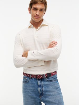 blue denton enamel flag woven belt for men tommy hilfiger