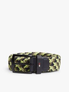 Denton Enamel Flag Woven Belt — Green 3