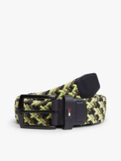 Denton Enamel Flag Woven Belt — Green 1