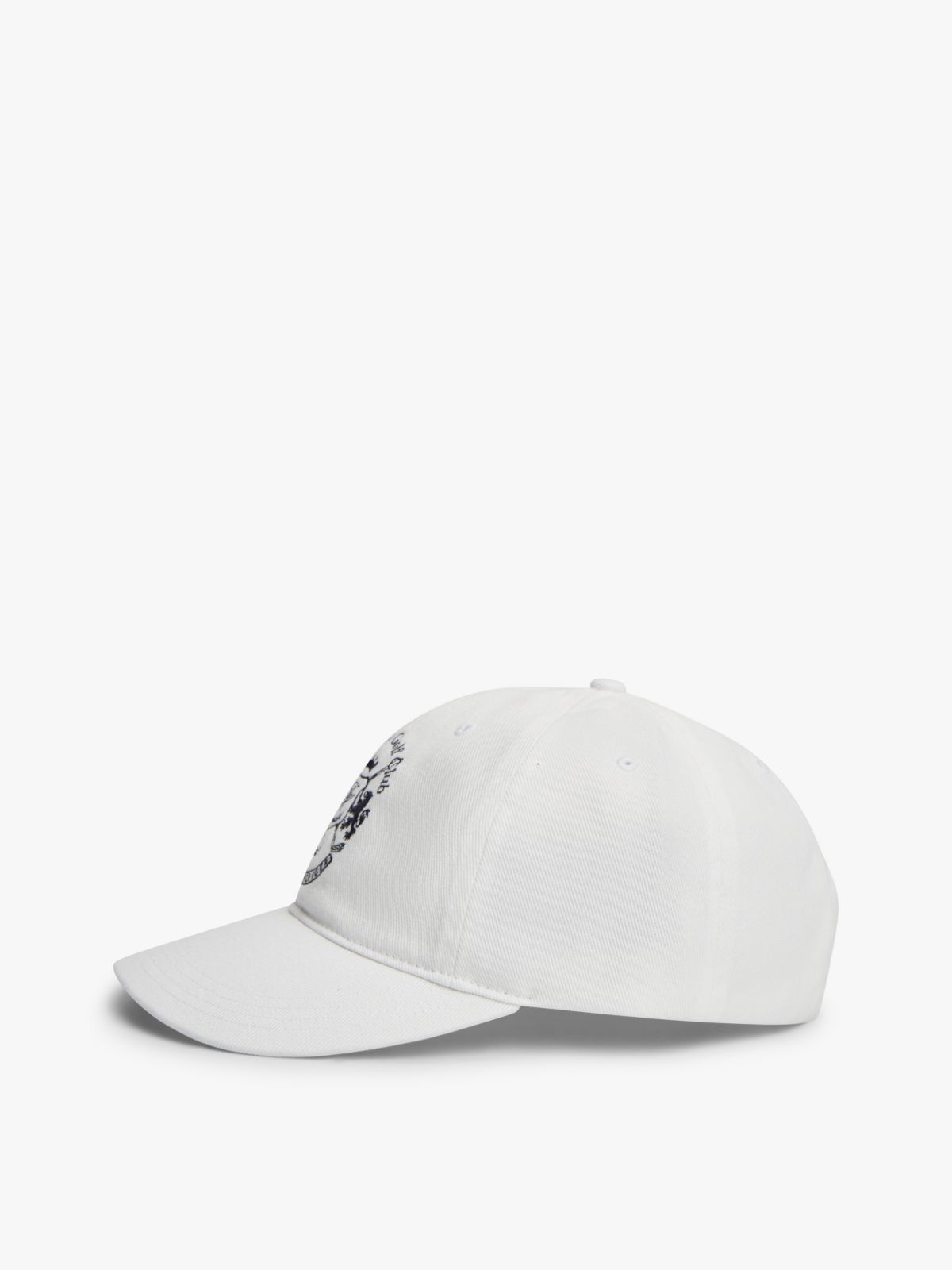 Heritage Logo Embroidery Washed Baseball Cap — White