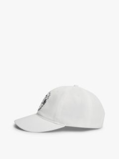 Heritage Logo Embroidery Washed Baseball Cap — White 3