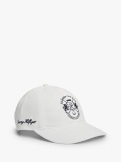 Heritage Logo Embroidery Washed Baseball Cap — White 1